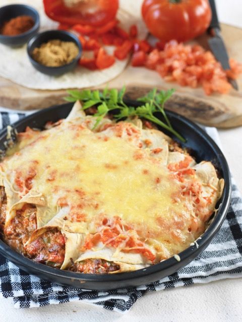 Enchiladas au bœuf et ses tortillas de blé